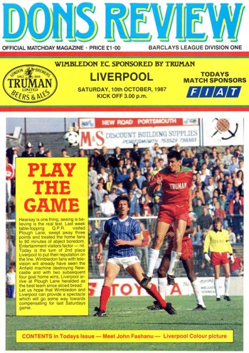 Match programme